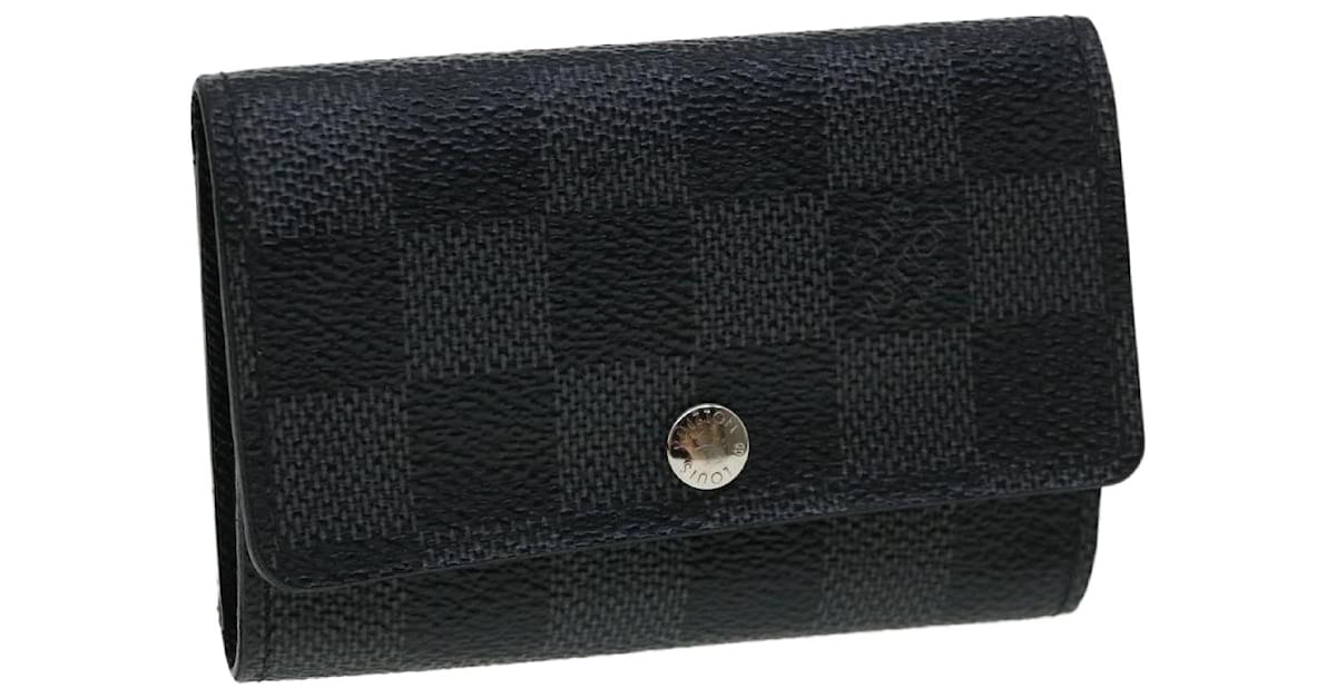Louis Vuitton Multicles 6 N62662 Damier Graphite Canvas Key Case Black Gray