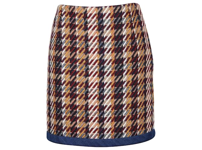 Sandro 'Nasty' Tweed Mini Skirt in Multicolor Cotton