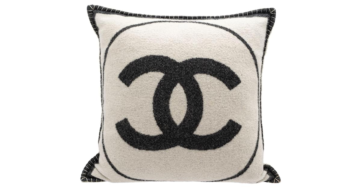 Chanel Black Rectangular Cloth Pillow