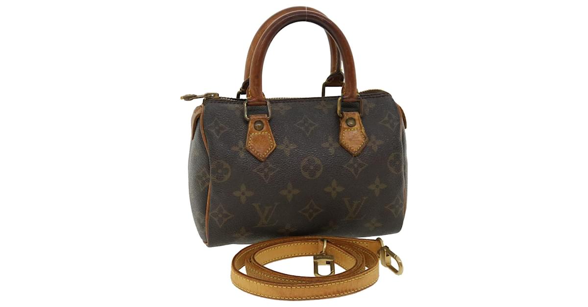 LOUIS VUITTON Monogram Mini Speedy Bandouliere Japon 88 HandBag