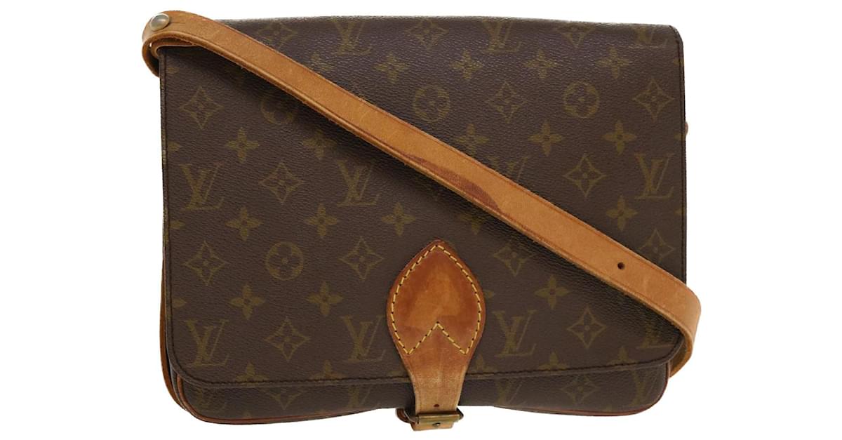 LOUIS VUITTON Monogram Cartouchiere GM Shoulder Bag Vintage M51252 LV yt875