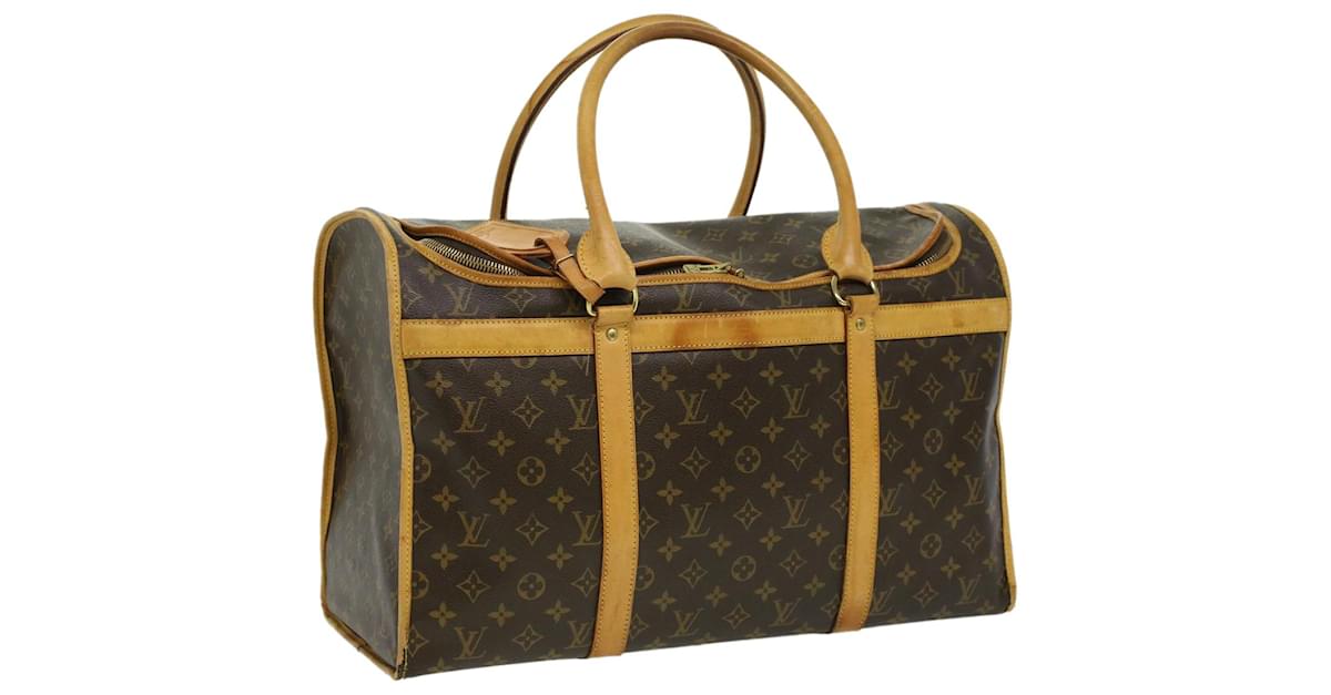 LOUIS VUITTON M42021 Monogram Sac Shan 50 dog carry case bag Brown