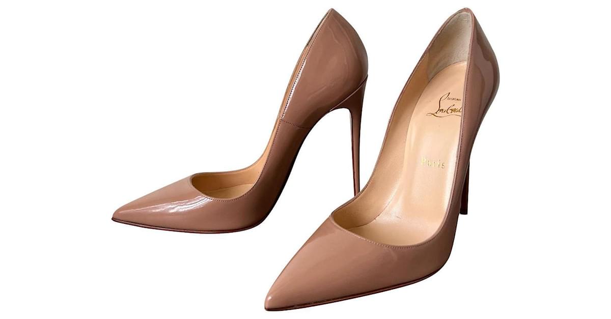 Christian Louboutin So Kate Patent Pump 40 Beige Nude Patent