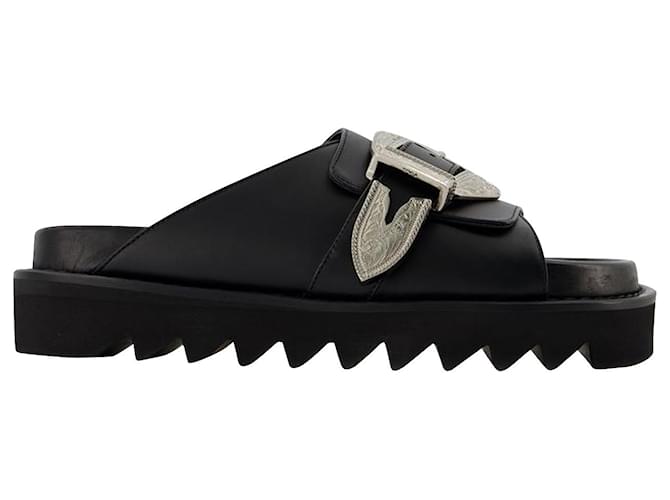 Aj1235 Mule Toga Pulla Black Leather ref.744222 Joli Closet