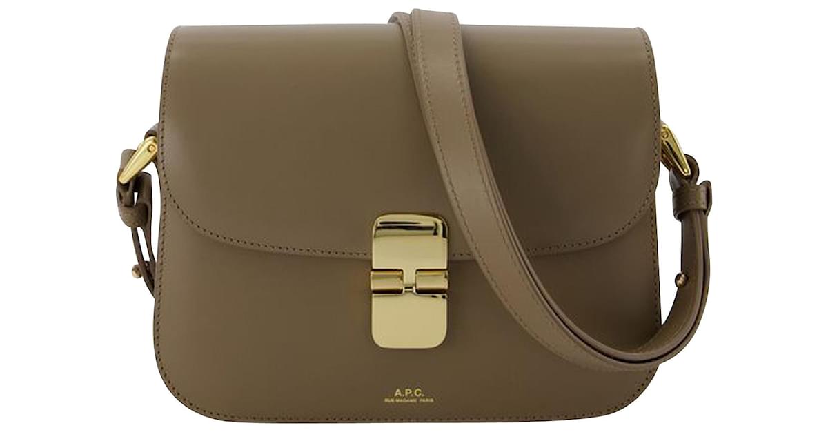 Apc Grace Small Hobo Bag - A.P.C. - Greige - Leather Beige ref.744266 ...