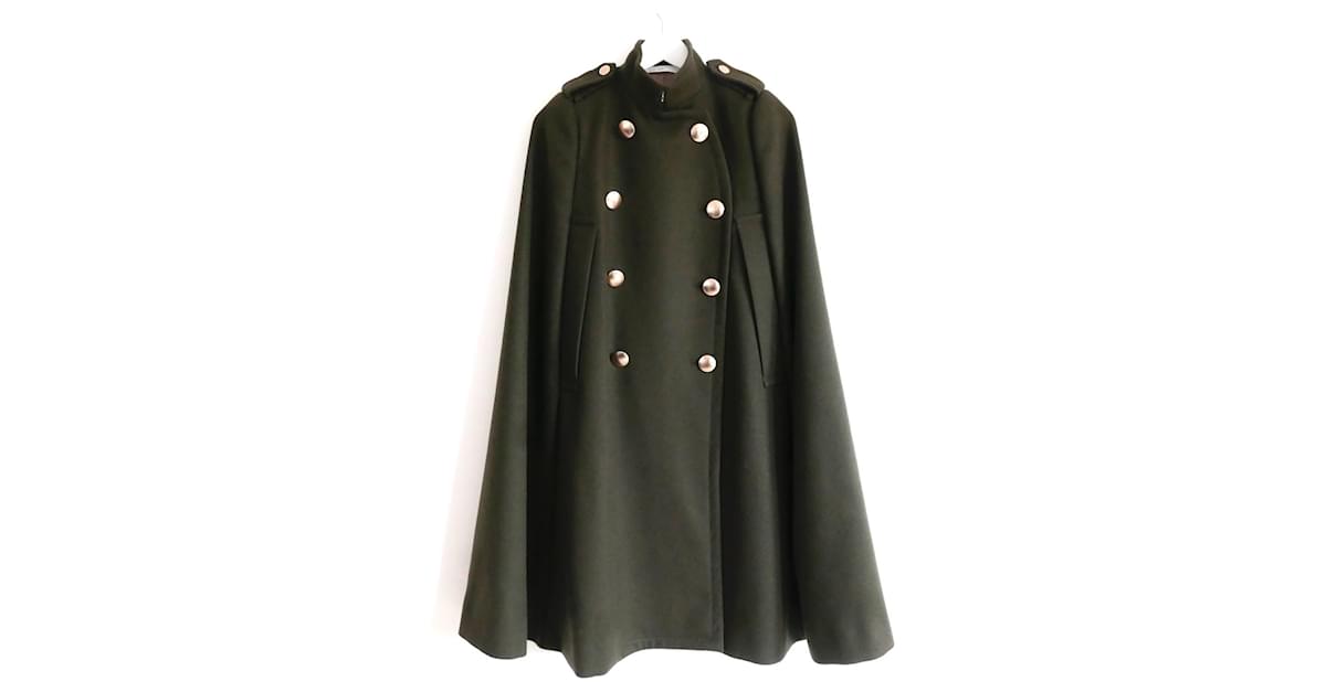 Sacai Luck military style cape coat Khaki Wool ref.745199 - Joli Closet