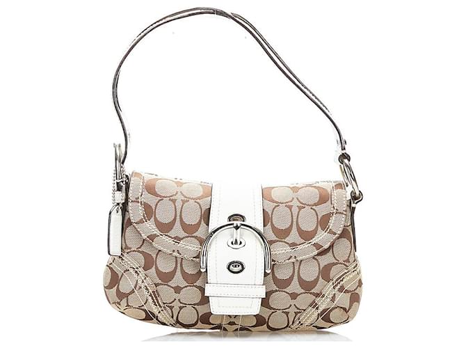 バッグ Coach soho shoulder bag signature 10602 COACH 10604 Soho City Shoulder Bag Black Gray Signature Y2K