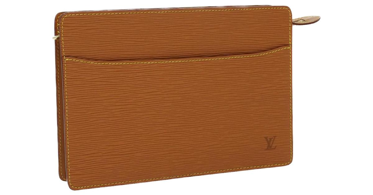 Brown Louis Vuitton Epi Art Deco Clutch Bag