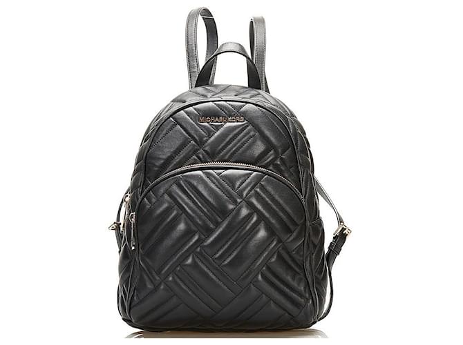 michael kors Quilted Abbey Backpack black Leather Pony-style calfskin ref.JC749301 (Sold) - Joli Closet michael kors Quilted Abbey Backpack black Leather Pony-style calfskin ref.JC749301 (Sold) - Joli Closet