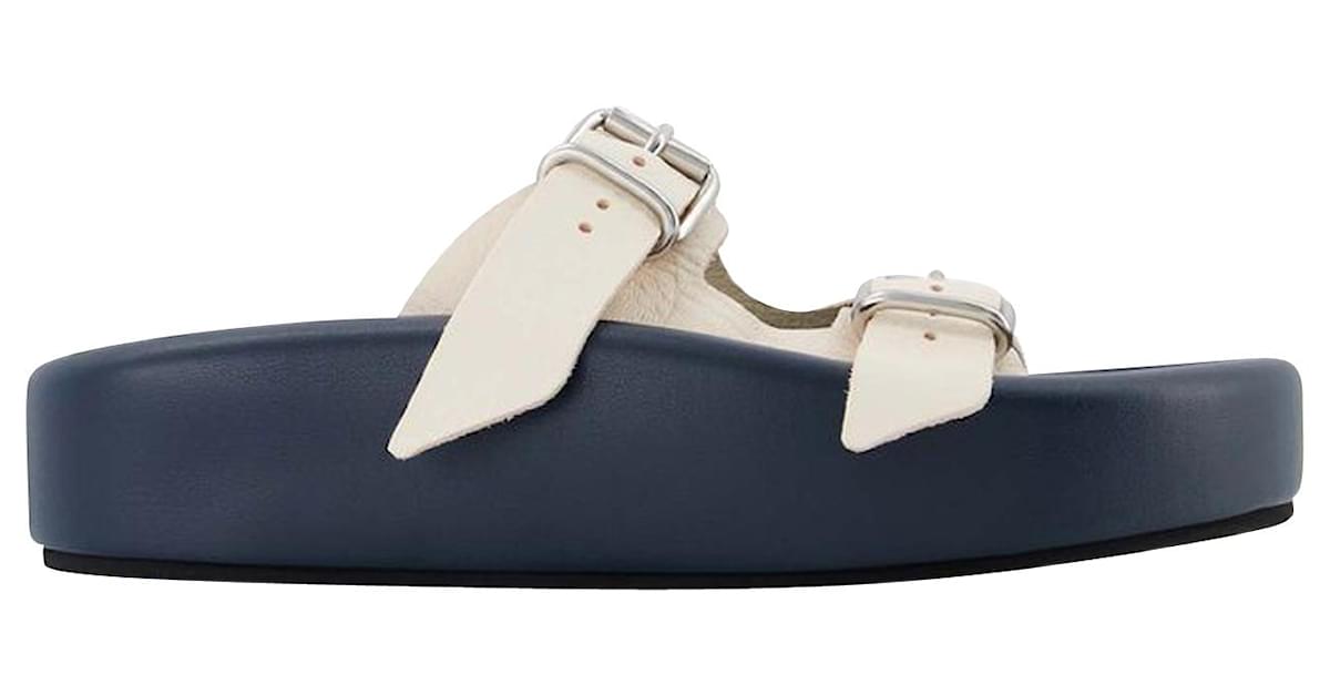 MM6 Maison Margiela Buckle Sandal - Afterglow/Midnight Navy