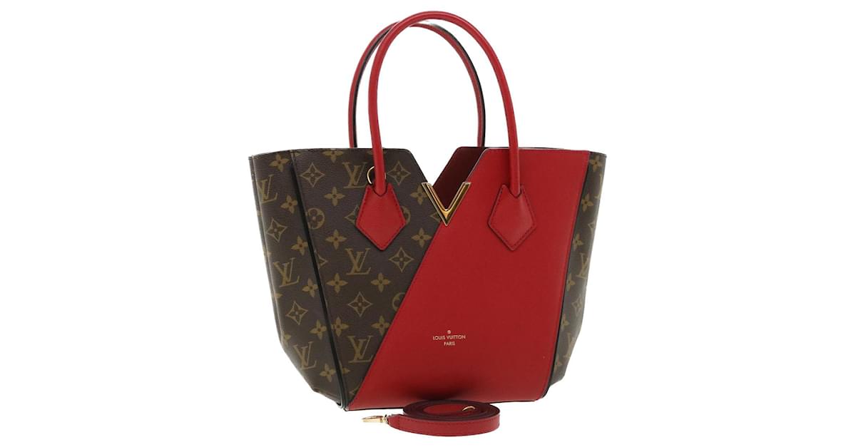 Louis Vuitton Calfskin Monogram Kimono Tote PM Red