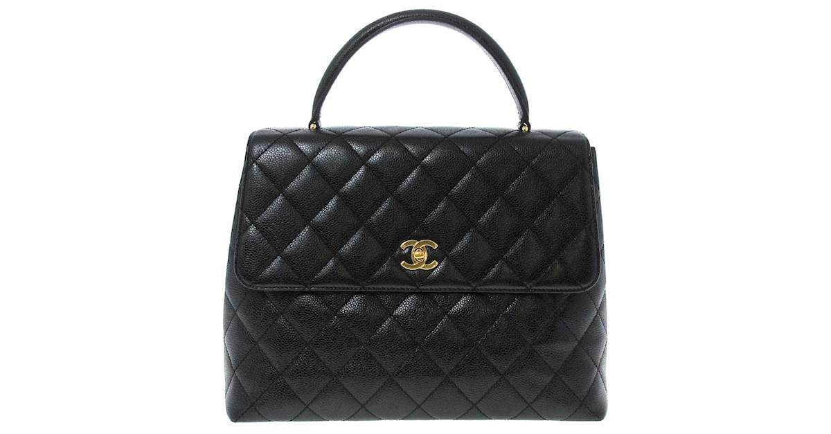 Chanel Coco Handle Black Leather ref.750595