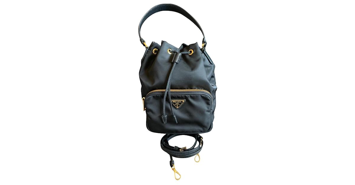 Prada Duet bag Black Nylon  - Joli Closet