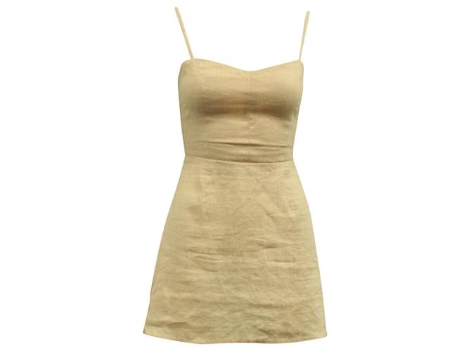 Reformation Audrey Dress in Peach Linen ref.754094 - Joli Closet Reformation Audrey Dress in Peach Linen ref.754094 - Joli Closet