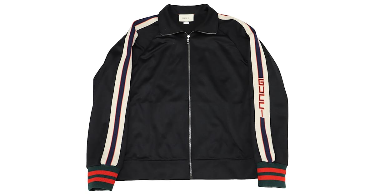 Gucci Technical Jersey Jacket in Black Polyester ref.755728 Joli Closet