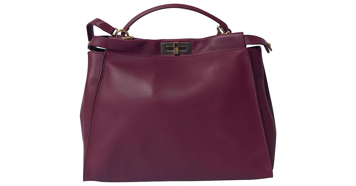 Fendi peekaboo mini bag bordeaux  Fendi peekaboo mini, Fendi bag