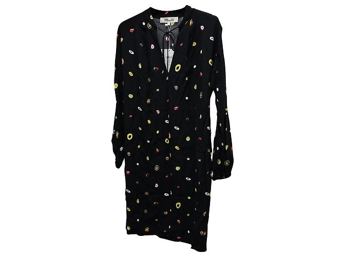 Robe Noire Diane Von Furstenberg — Taille US 8 (UK 12), Style Fourreau Sans Manches, Neuve Sans étiquettes