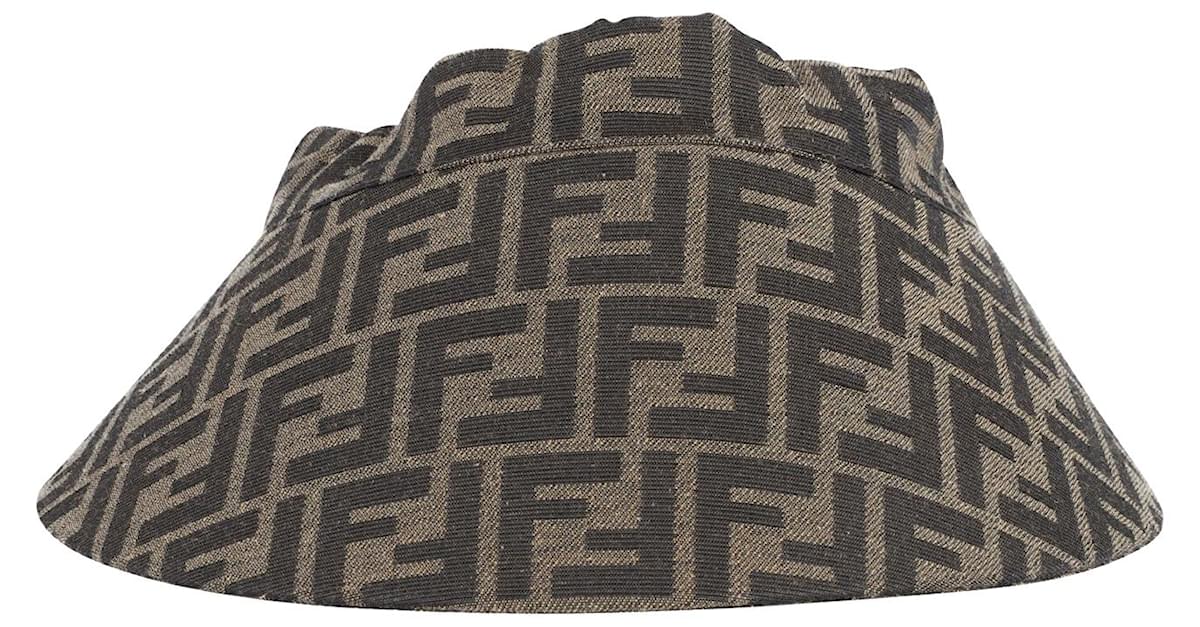 Fendi Ff Pattern Visor Hat in Brown for Men