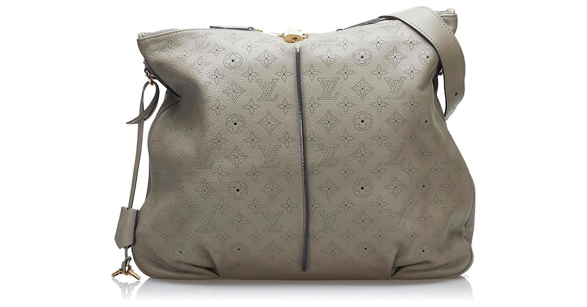 Louis Vuitton Red Monogram Mahina Selene MM Leather Pony-style