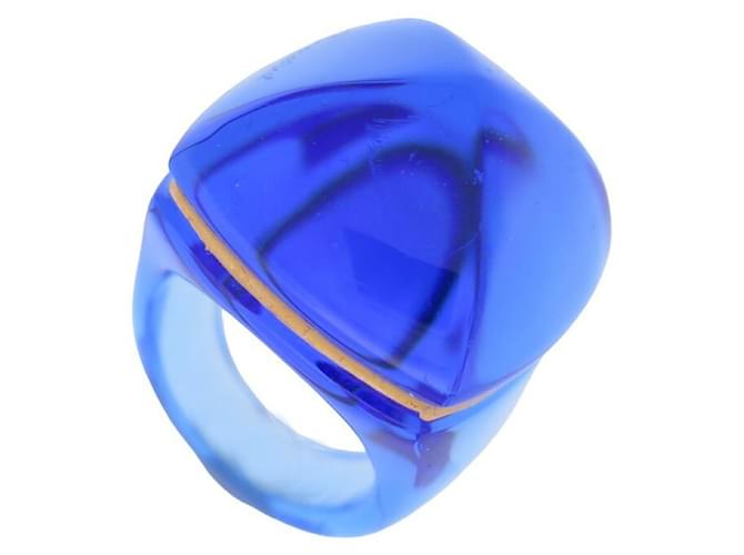 BAGUE BACCARAT MEDICIS POP TAILLE 55 EN CRISTAL BLEU BLUE CRYSTAL