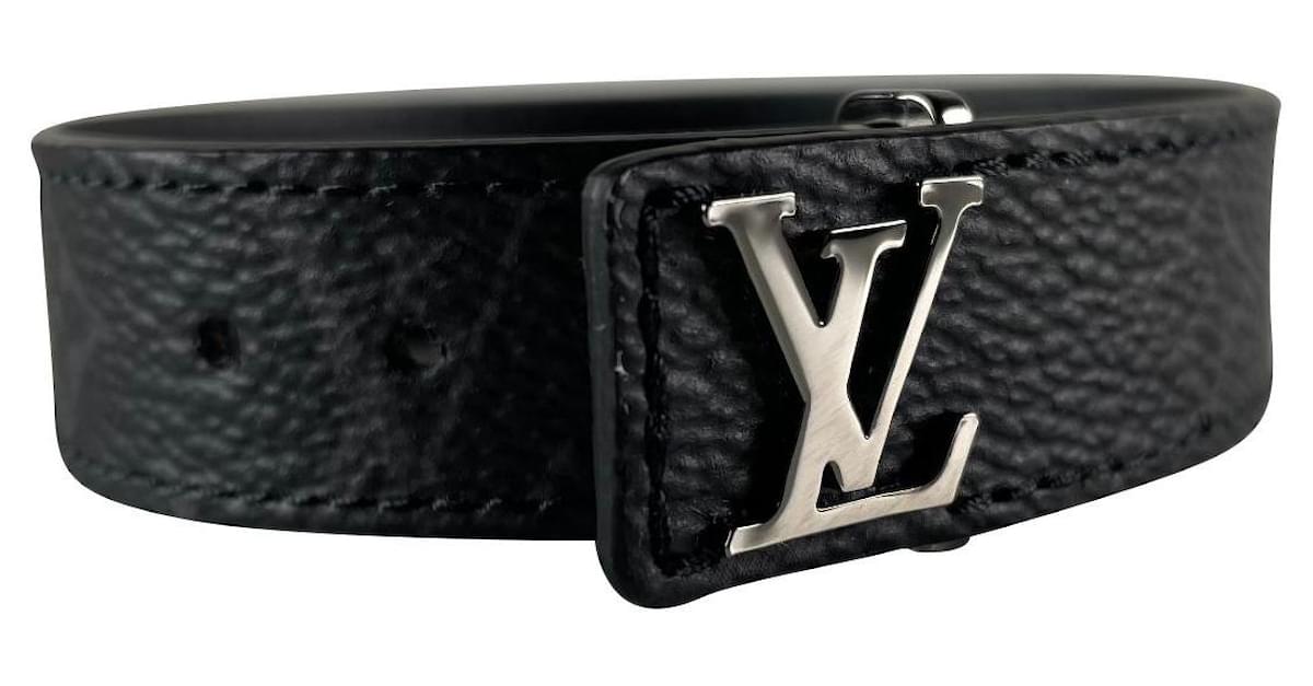 Louis Vuitton Bracelet LV Slim Black Grey Cloth ref.760049 - Joli