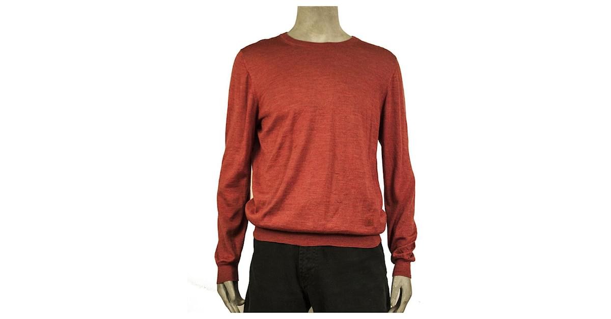 Louis Vuitton Red Sweater Wool Silk Cashmere Knit Men's Top size XL  ref.763785 - Joli Closet