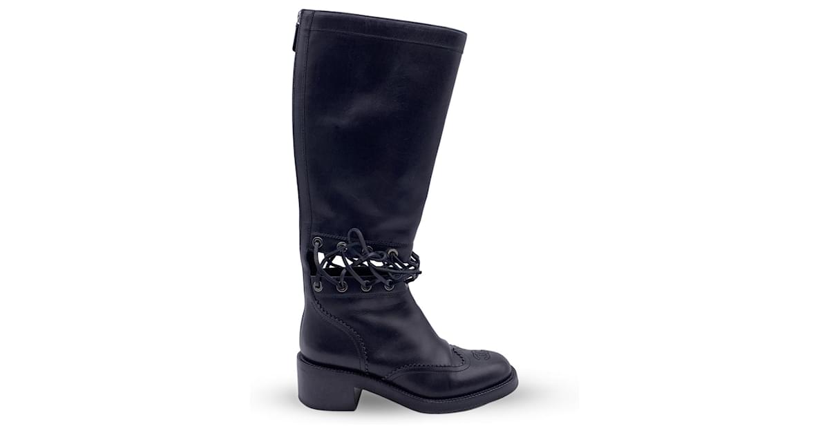 Chanel Boots in black and white - Gem
