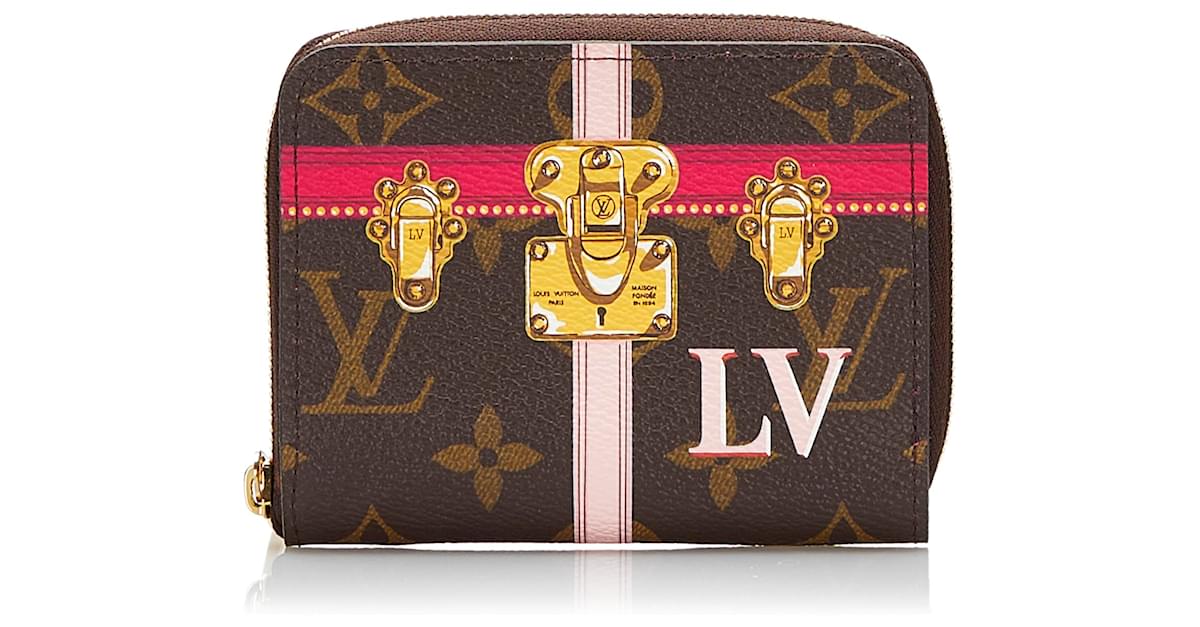 Brown Louis Vuitton Monogram Summer Trunks Zippy Coin Purse Small Wallets, RvceShops Revival