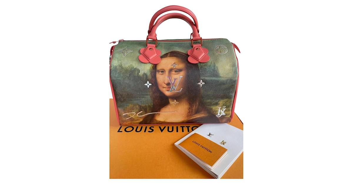 Louis Vuitton Da Vinci Mona Lisa Speedy in poppy color 