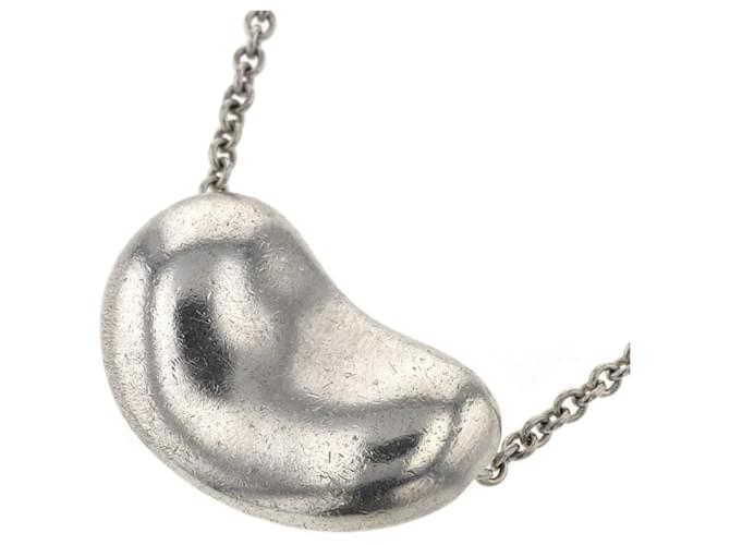 Tiffany & Co Elsa Peretti Bean Necklace Silvery Silver Metal ref