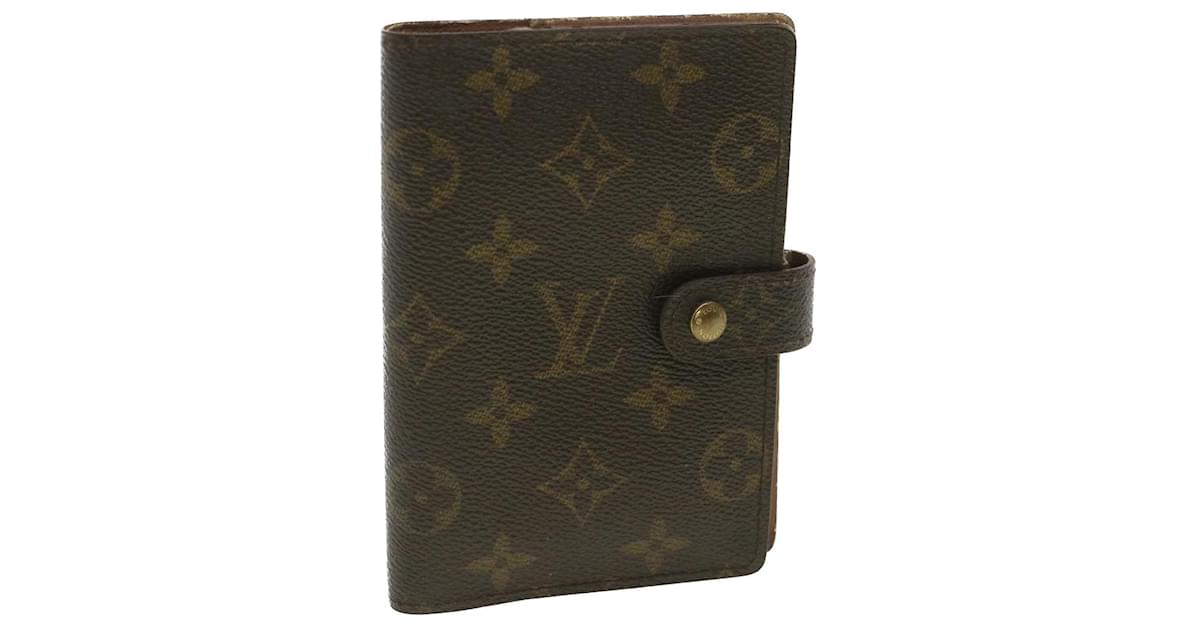 LOUIS VUITTON Monogram Agenda PM Day Planner Cover R20005 LV Auth 34010