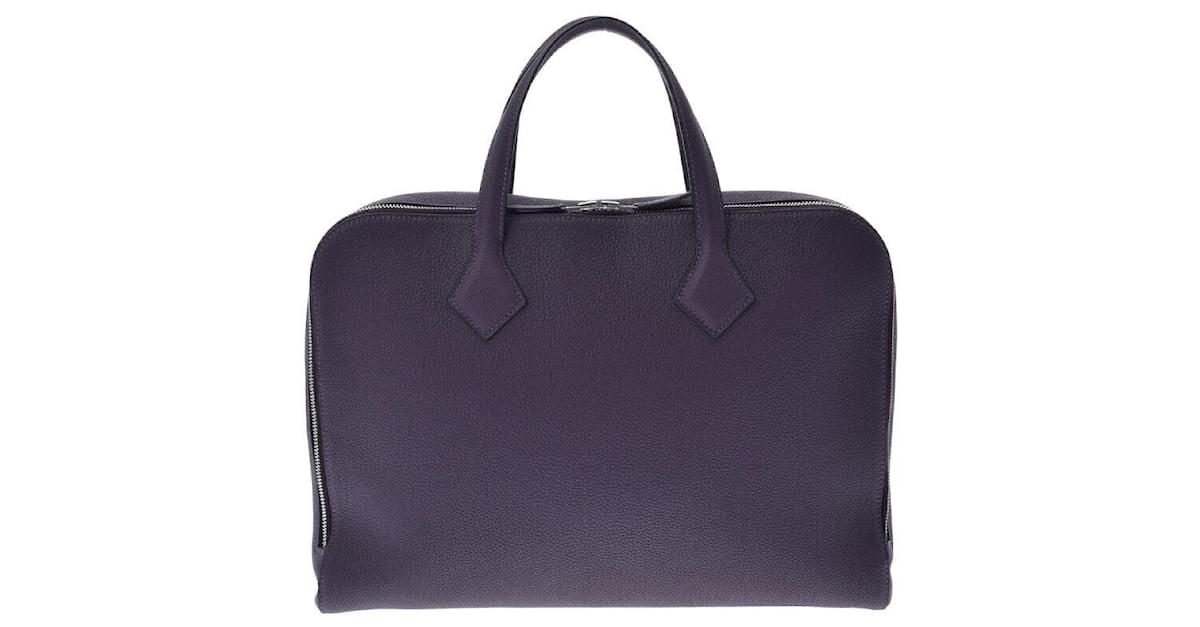 Hermès Victoria Purple Leather ref.768023 - Joli Closet