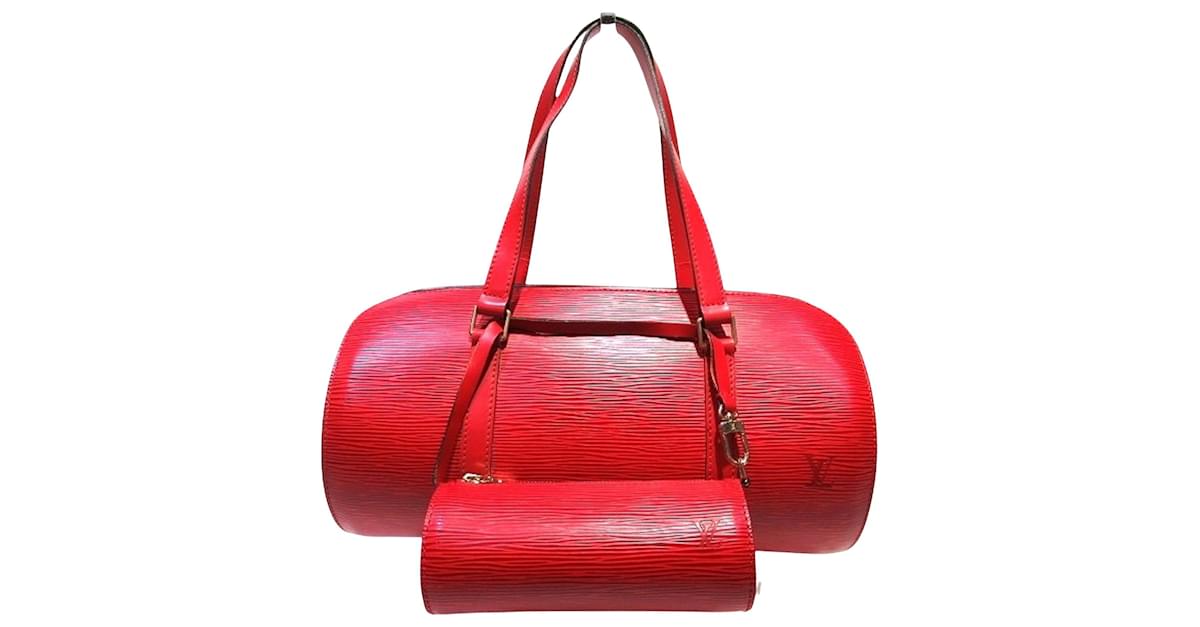 Louis Vuitton Soufflot Dark red Leather ref.107876 - Joli Closet