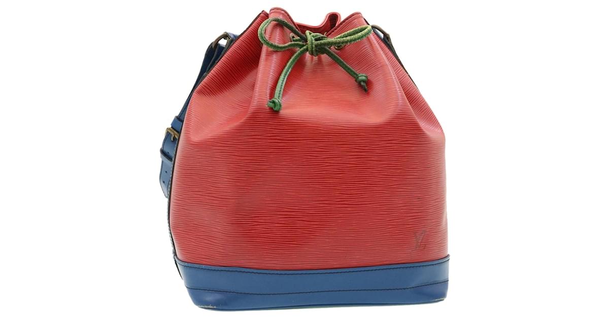 LOUIS VUITTON Epi Noe Bicolor Shoulder Bag Blue Red M44084 LV Auth