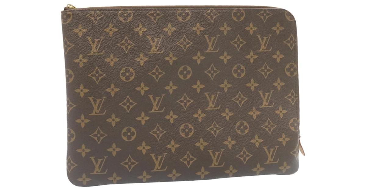 Authenti Louis Vuitton Etui Voyage monogram clutch GM/DOCUMENT