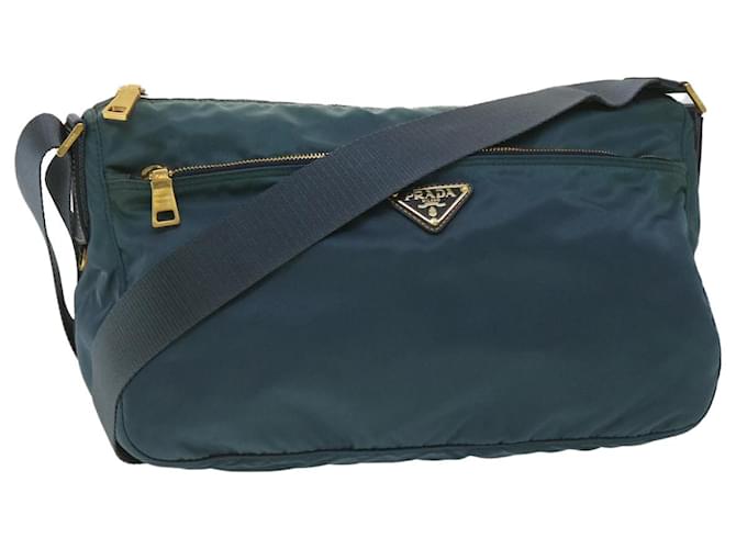 PRADA Shoulder Bag Nylon Blue Auth th3225 ref.771738 Joli Closet