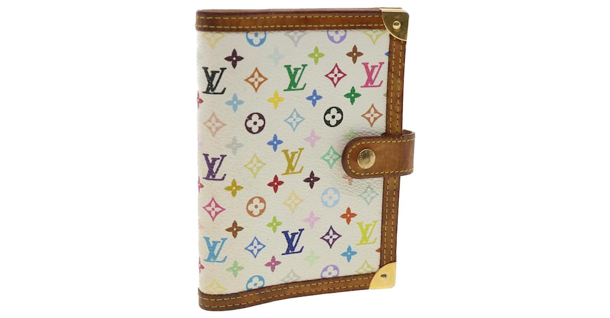 LOUIS VUITTON Multicolor Agenda PM Day Planner Cover White R20896 LV Auth  tp639 ref.771770 - Joli Closet