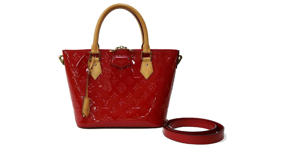 Louis Vuitton Red Monogram Vernis Montebello PM 2way Tote Bag
