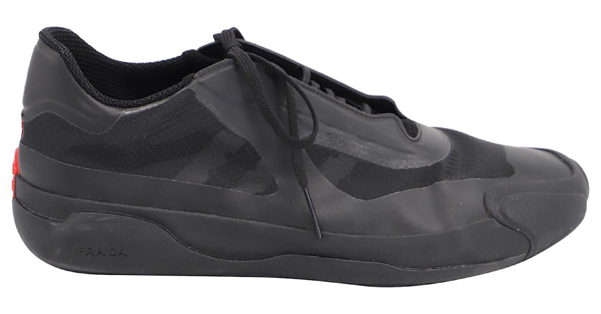 Prada x Adidas A+P Luna Rossa 21 Sneakers in Core Black Leather