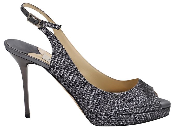 Escarpins En Cuir Argenté Corine Modèle Cuanto - Taille 38 - Neufs Avec Boîte