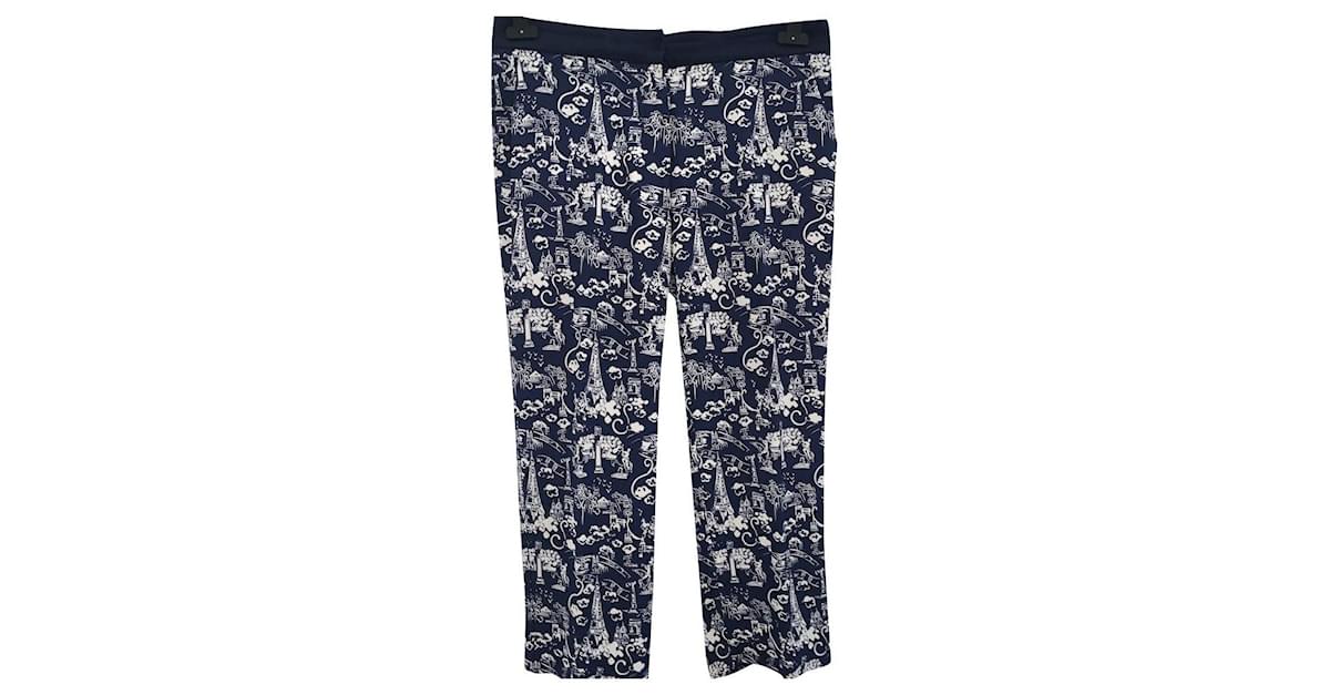 Louis Vuitton Pants, leggings Blue Cotton ref.869542 - Joli Closet