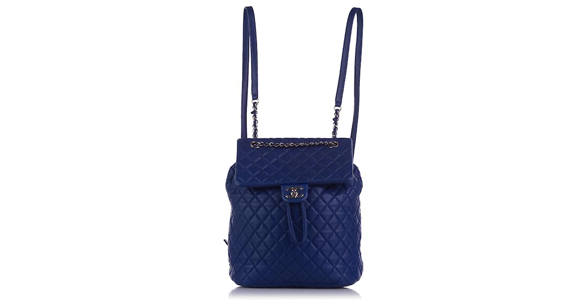 Chanel Blue Large Urban Spirit Backpack Leather ref.776117 - Joli Closet