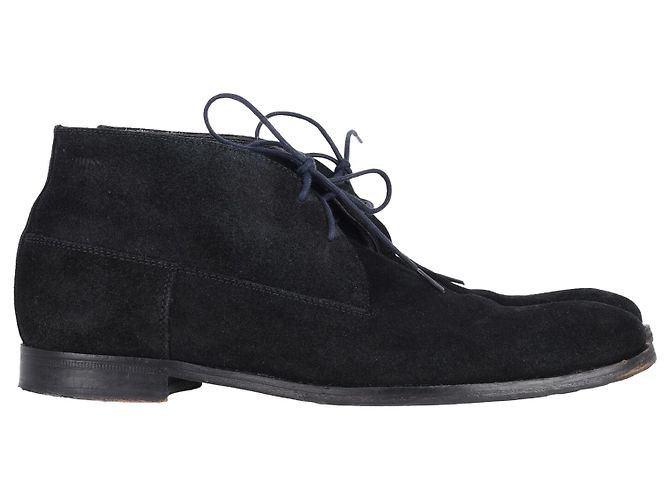 Hugo Boss Desert Lace-Up Ankle Boots in Black Suede ref  display picture 3