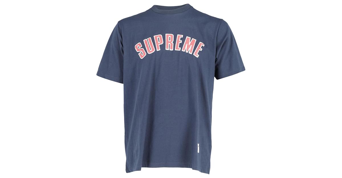 Supreme Printed Arc SS Top in Navy Blue and Red Cotton ref.776942 - Joli  Closet