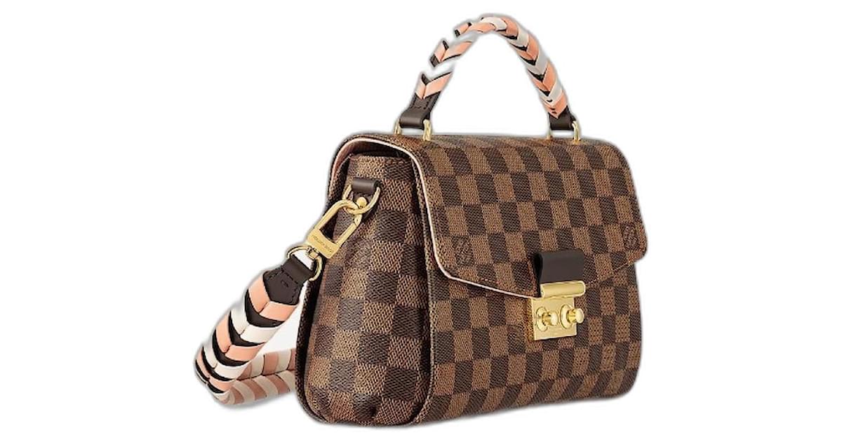 louis vuitton Damier Ebene Croisette brown Cloth ref.724466 - Joli Closet