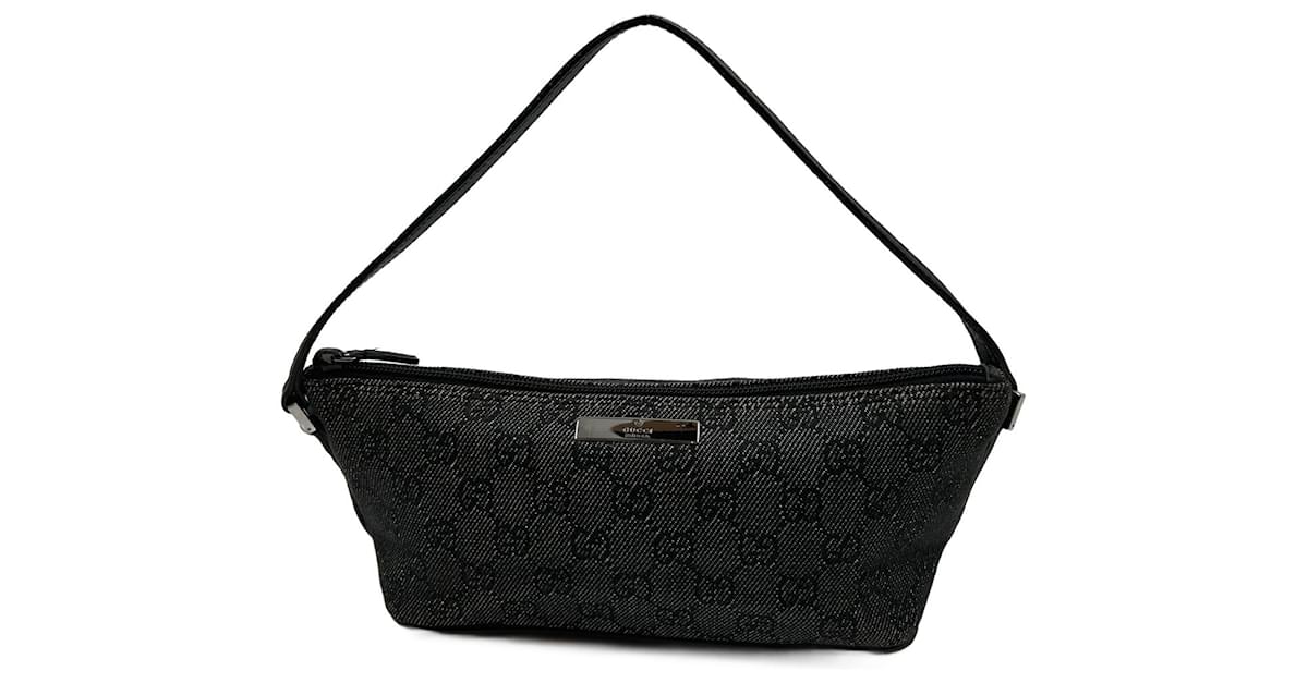 Black Canvas Gucci Boat Pochette Cloth ref.780947 - Joli Closet