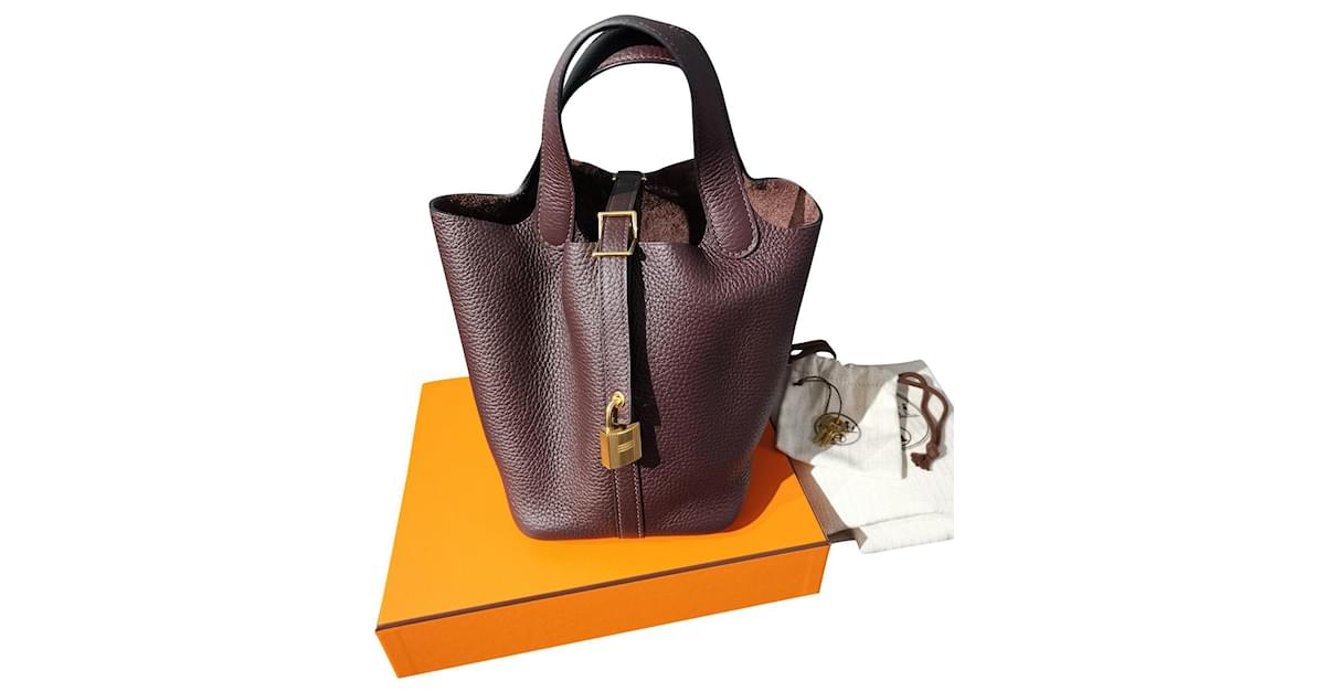 Hermes Picotin 18 Rouge Sellier GHW