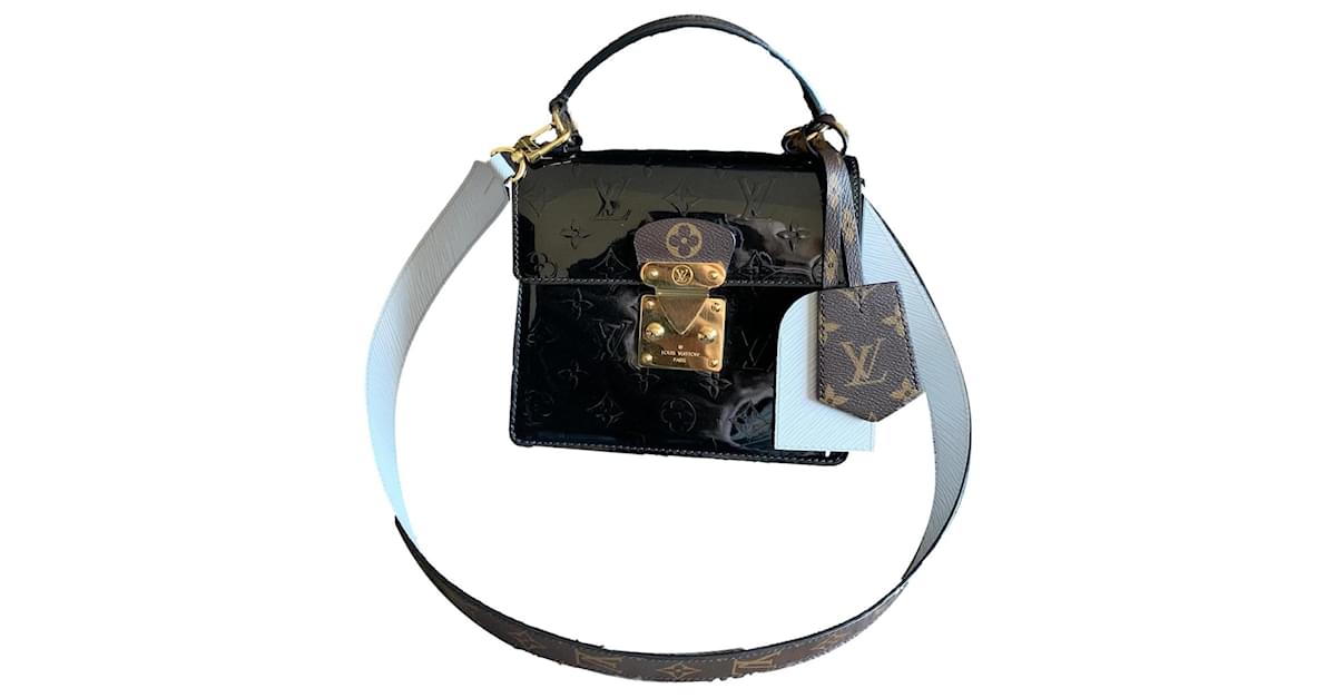 Louis Vuitton Spring Street Bag w/ Strap in Black 'Vernis' Patent
