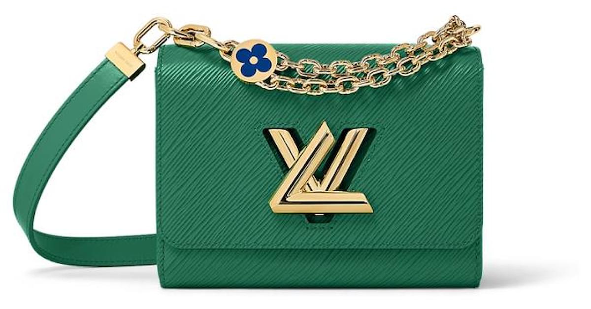 Louis Vuitton Green Leather Twist Bag