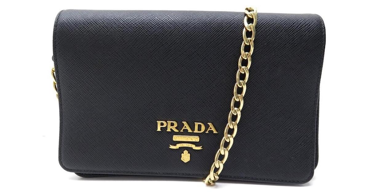Prada Saffiano Round Coin Purse On Chain - ShopStyle Shoulder Bags